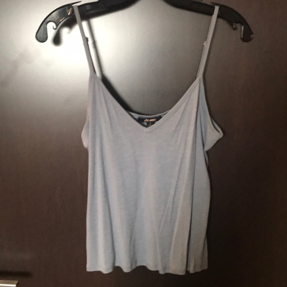 Ella Moss V Neck Cami Grey/Blue